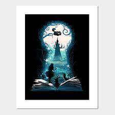 Alice in wonderland goth trevor brown japanese loli anime art gothic steampunk. Book Of Wonderland V 2 Alice Wonderland Poster Und Kunst Teepublic De