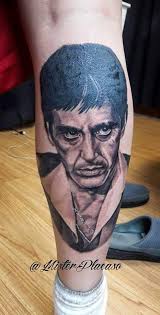 Tony Montana Scarface Portrait Tattoo Grey Wash Black N Grey Portrait Tattoo Montana Tattoo Scarface