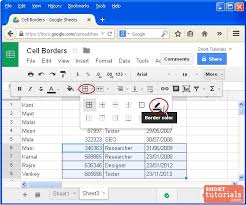 Here's how to change those tab colors. How To Change Cells Border Color In Google Docs Spreadsheet