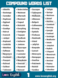 Thesaurus and word tools for your creative needs. Compound Words Useful List Of 160 Compound Words With Example Sentences Love English Compound Words Words Blend Words