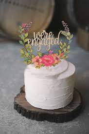 Amazon Com Engagement Cake Topper We Re Engaged Cake Topper Engagement Party Engagement Cake Toppers Engagement Cakes Personalized Wedding Cake Toppers
