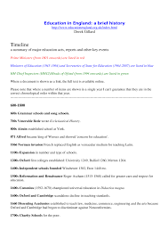 Education in England a brief history