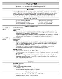 Nanny Resume Example Childcare Educator