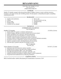 satellite tv installer resume examples