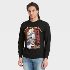 Get the best deals on metallica t shirts and save up to 70% off at poshmark now! Men S Metallica Tour Long Sleeve Graphic Crewneck T Shirt Black Target