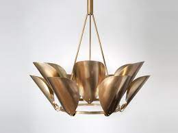 Petal Chandelier Schilsan Brass Amp Burnished Brass Chandelier 36 D X 36 H Chandelier Disk Chandelier Custom Chandelier
