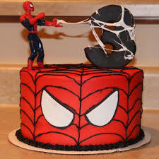 Spiderman Birthday Cake For 8 Year Old Boy Spiderman Birthday Cake Chocolate And Vanilla Marble With Vanilla Buttercream The Marshmallow W Spiderman Birthday Cake Spiderman Birthday Spiderman Cake