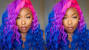 Galaxy Unicorn Purple Ombre Hair