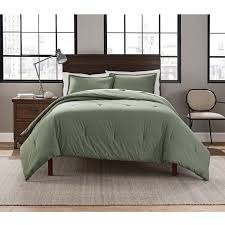 Garment Washed Solid Comforter Set Bed Bath Beyond Comforter Sets Queen Comforter Sets Green Comforter