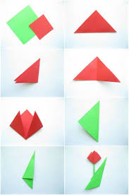 Simple Origami Tulip Fold With Children Diy Origami Ideen Origami Easy Origami For Beginners Origami
