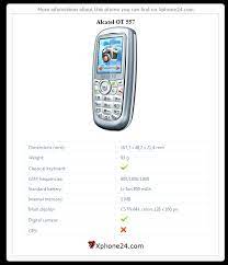 Alcatel OT 557 To your site :: Xphone24.com