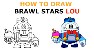 Amber throws a flask of her fire fluid that she can then light up with her firebreathing. How To Draw Brawl Stars Lou Brawl Stars New Character Lou Youtube