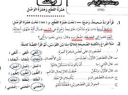 اللغة العربية بوربوينت همزة الوصل همزة القطع للصف الخامس مع الإجابات ملفاتي