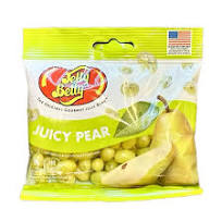 Jelly Belly Juicy Pear Flavored Jelly Beans 3.5 oz Peg Bag - Made in USA with Ingredients from Around the World Candy Bonbon Sweet Snack