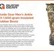 Amazon.com | Guide Gear Men's Ankle Fit Camo Hunting Insulated Rubber Boots  Waterproof Muck Rain Shoes, 1,600-gram Mossy Oak Country DNA 10D (Medium)  ...