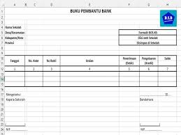 Membuat buku pembantu bank dengan microsoft excel. Buku Pembantu Bank Formulir Bos K5 Dokumen Sekolah Dasar