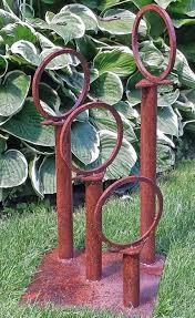 Welded Steel Sculpture Made From Recycled Metal Natural Patina Then Clear Coated To Protect Finish Stand Metal Tree Wall Art Metal Garden Art Metal Art Diy