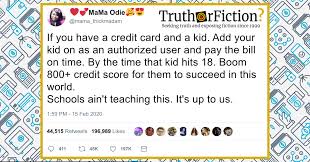 Check spelling or type a new query. If Your Child Is An Authorized User On Your Credit Card Do They Automatically Start Out With An 800 Credit Score Truth Or Fiction