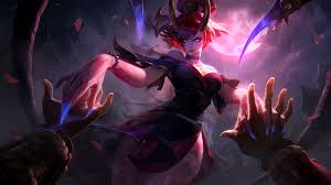 League Of Legends Lol Wallpaper Skin Evelynn Lua Sangrenta Evelynn League Of Legends Liga Dos Lendarios Lol League Of Legends