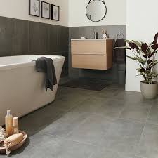 New floor tile is a relatively inexpensive way to add instant beauty and value to your home. Structured Grey Matt Concrete Effect Porcelain Floor Tile Pack Of 6 L 600mm W 300mm Diy At B Q