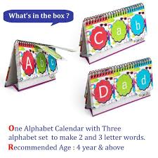 I printed these cvc word puzzles from sparklebox for faith to begin using her movable alphabet with. Alphabet Calendar Flip Book Tinycubs