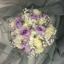 Lavender And White Bridal Bouquet With Hydrangeas Roses Limonium And Babies Breath By Na Flower Bouquet Wedding Purple Wedding Bouquets Lilac Wedding Flowers