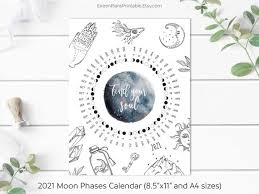 Lunar eclipses are inextricably tied to the full moon. Printable 2021 Moon Phases Calendar 2021 Lunar Calendar Full Etsy