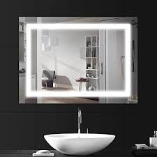 Ever finished bathing, looked up your bathroom mirror for that final look, and found out that you are technically, steam is water in its gaseous state, and when it cools, it forms tiny droplets of water. Lebright Bathroom Mirror Light 80x60cm 18w Vanity Mirror Lights Bathroom Mirrors With Lights Silver Wall Mounted Mirror Light With Switch Button Explosion Proof 6000k Cool White Buy Online In Kuwait At Desertcart Com Kw Productid