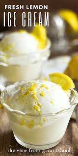 This homemade vanilla ice cream can be made only using milk and wheat flour. Fresh Lemon Ice Cream The View From Great Island