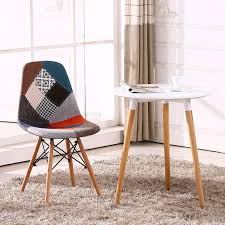 Multicolor Modern Upholstered Style Side Fabric Chair Dining Chair Patchwork Multi Pattern Natural Upholstered Chairs Colorful Dining Room Chairs Dining Chairs