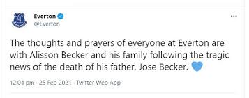 Alisson — with his gloves on and unmissable in his black shirt and shorts — found space in the middle of the area to glance a header into the bottom corner from a perfect delivery by trent alisson dedicated the goal to his father, josé agostinho becker, who drowned in february after going for a. Liverpool Goalkeeper Alisson Becker S Father Has Died After Drowning In A Lake In Brazil Daily Mail Online