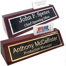 Image is a very significant factor in today's world of business. Buy Custom Desk Name Plate With Business Card Holder Includes Engraving Choose Your Metal Plate Black Gold Metal Plate Online In Indonesia B0711hsfhp