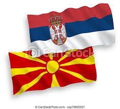 Current flag of north macedonia with a history of the flag and information about north macedonia country. Flags Of North Macedonia And Serbia On A White Background National Vector Fabric Wave Flags Of North Macedonia And Serbia Canstock
