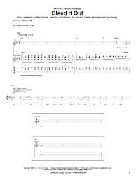 Yeah someone pour it in make it a dirt dance floor again say your prayers and stomp it out when they bring that chorus in. Bleed It Out By Linkin Park Guitar Tab Guitar Instructor