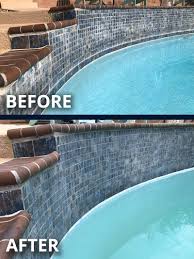 A good place to start is by skimming leaves off the water surface as soon as you notice them. Pool Tile Surface Cleaning With Dustless Blasting Willsha Pools