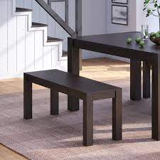 Solid wood is impacted by heat and humidity fluctuations and may result in small joint separations or hairline cracks. Better Homes Gardens Bryant Solid Wood Dining Bench Deep Coffee Walmart Com Walmart Com