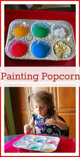 Painting Popcorn Kids Snacks Activities For Kids Craft Activities For Kids