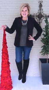 50 Is Not Old How To Dress For A Casual Holiday Party Fashion Over 40 Holiday Outfits Women Holiday Party Outfit Casual Party Outfit Jeans