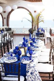 Sayulita Mexico Wedding By Nate Broshot Blue Table Settings Blue Table Wedding Table Settings Blue