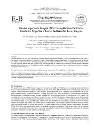 Kini pejabat utama mdpt terletak di kompleks mdpt seri iskandar. Pdf Relative Importance Analysis Of Purchasing Decision Factors For Residential Properties In Bandar Seri Iskandar Perak Malaysia
