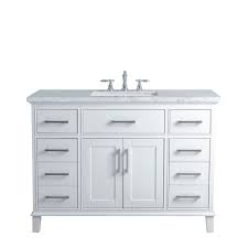 48 inch single sink bathroom vanity with choice of top $1,683.00 $1,295.00 sku: Stufurhome Leigh 48 Inches White Single Sink Bathroom Vanity Stufurhome
