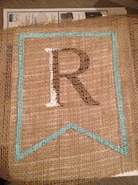Determine how much additional twine you need at each end to attach the banner. Diy Spring Burlap Banner With Free Banner Template The Hamby Home Burlap Banner Diy Spring Banner Diy Pennant Banner