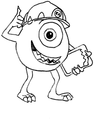 Download all of our coloring pages for free. Online Coloring Pages Coloring Page Mike Wazowski Coloring Monsters Inc Coloring Books For Children