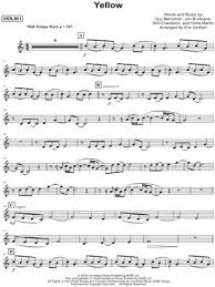 Yellow Coldplay Violin Sheet Music Violin Sheet Music Cello Music Trombone Sheet Music