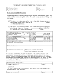 In some cases, you may even submit a doctor release form which is a written . Return To Work Doctors Note Pdf Fill Online Printable Fillable Blank Pdffiller