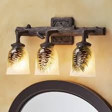 Check all of them and pick the on you really like. Pinecone Branch Vanity Light 3 Light Rustic Bathroom Lighting Rustic Bathroom Light Fixtures Cabin Lighting