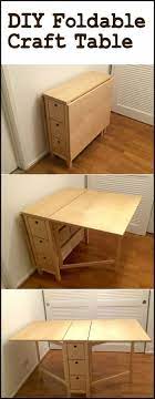 Save Space By Building Your Own Foldable Craft Table Diy Furniture Plans Diy Space Saving Furniture Plans