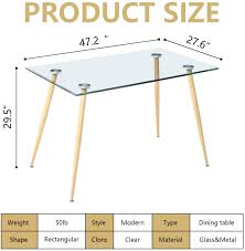 Enhance your dining room interior, style, and look with this quails run table & six side chairs. Buy Dining Table Set For 4 Modern 5 Pieces Dining Room Set Rectangle Tempered Glass Table And 4 Grey Fabric Dining Chairs Kitchen Table And Chairs For Dining Room And