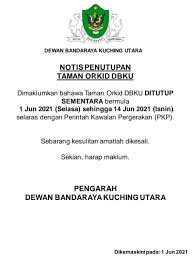 Jawatan kosong dewan bandaraya kuching utara (dbku). Notis Penutupan Taman Dewan Bandaraya Kuching Utara Dbku ÙÛØ³Ø¨ÙˆÚ©