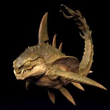 Free Ma Mode Deep Sea Creature Rig 3d Model Deep Sea Creatures Creature Concept Art Weird Creatures